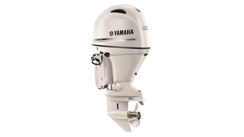 [F100LB2] Yamaha 100hk (Hvit, Lang Stamme (20"))